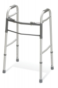 two button folding walker with 5 wheel